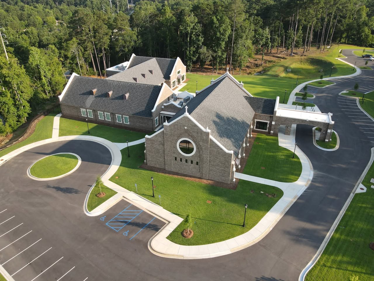 The whole property from above