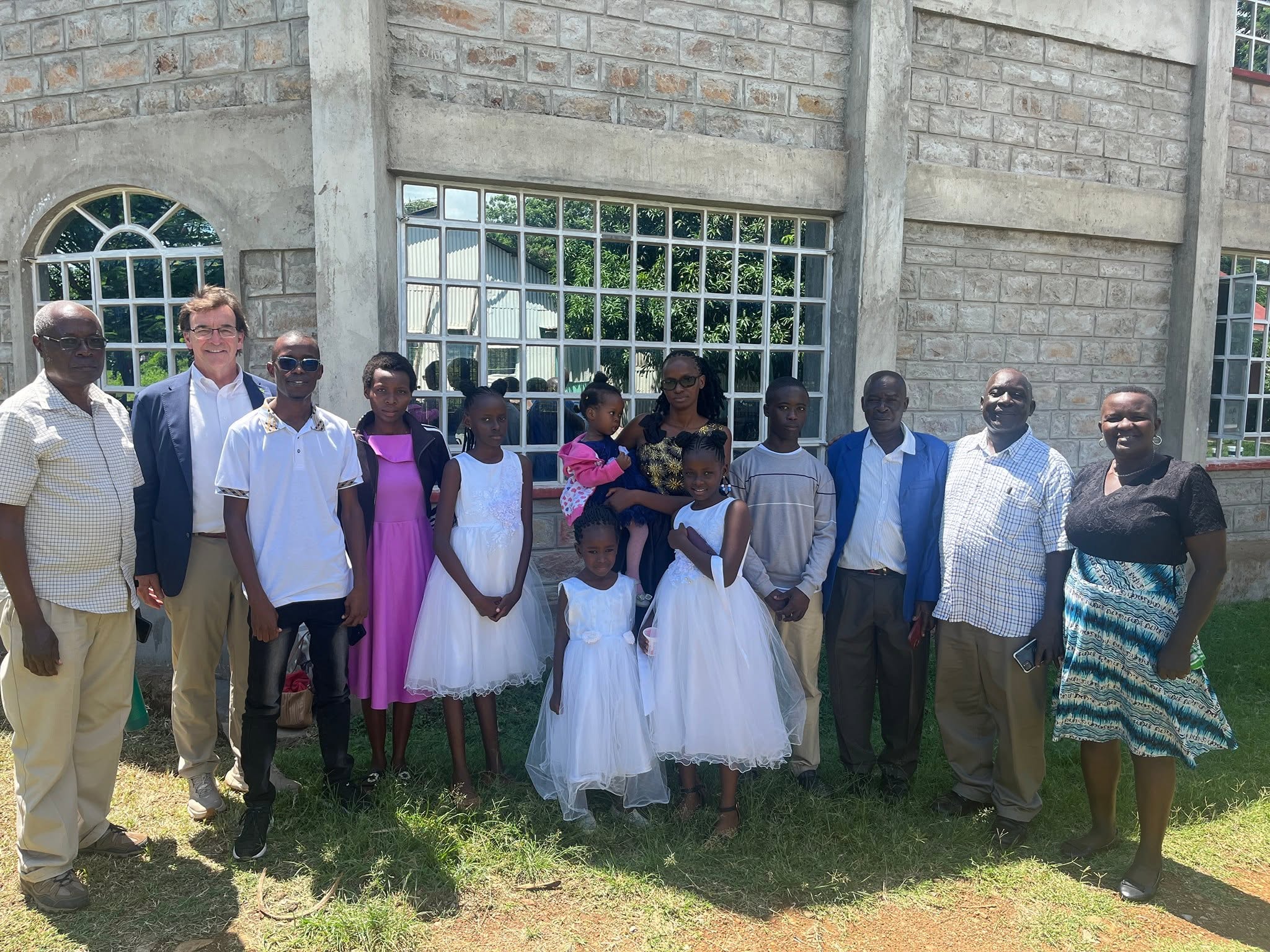 Families at Wachara in their Sunday best